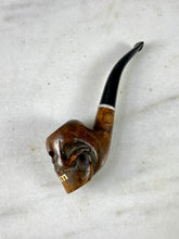 Load image into Gallery viewer, Briar Wood Skull Pipe
