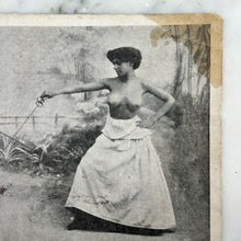 Load image into Gallery viewer, French Carte Postale Two Topless Women Jousting
