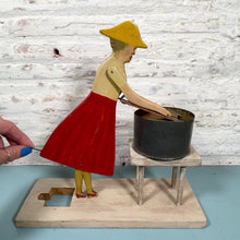 Load and play video in Gallery viewer, Wood Woman Doing the Washing
