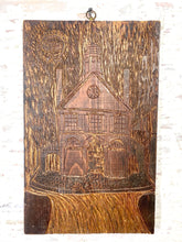 Load image into Gallery viewer, Primitive Wood Cut, Folk Art, Barn &amp; School
