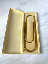 Load image into Gallery viewer, Carson Pirie Scott Large Gold Paper Clip
