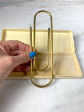 Load image into Gallery viewer, Carson Pirie Scott Large Gold Paper Clip
