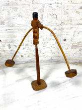 Load image into Gallery viewer, Handmade Wooden Carved Balancing Man Figure Toy, Circa 1930&#39;s
