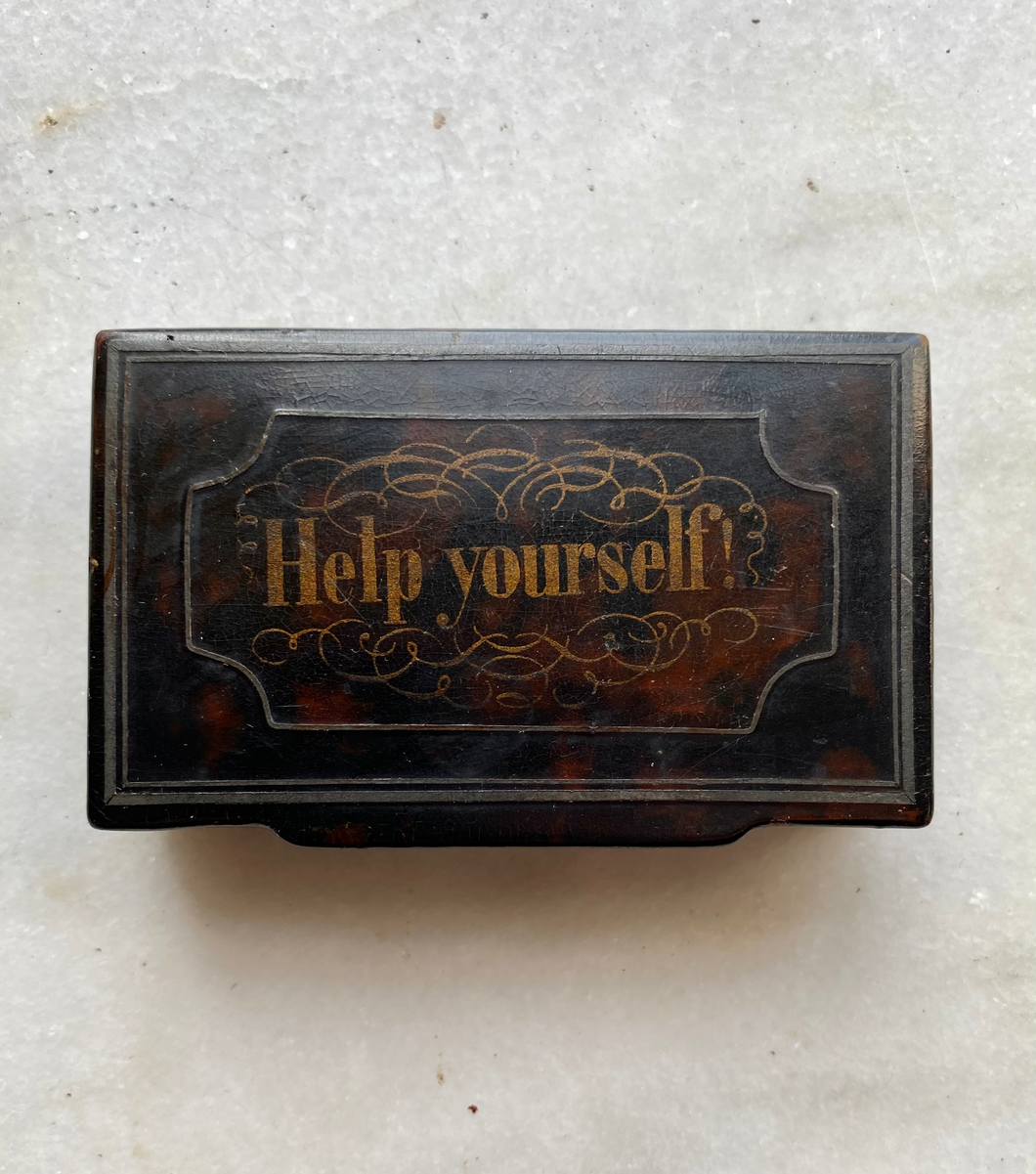 Antique Snuff Box with Hinged Lid