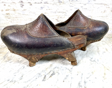 Load image into Gallery viewer, Chinese Wood Leather Metal Clogs 1900&#39;s
