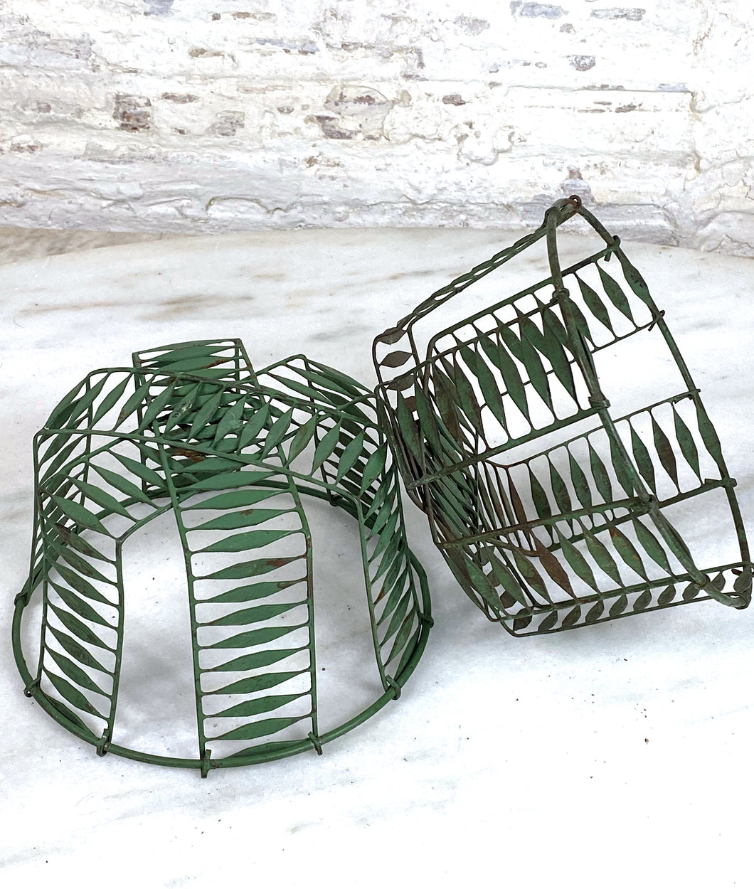 Metal Green Open Baskets