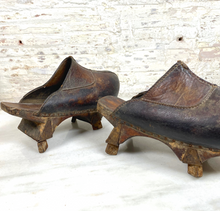 Load image into Gallery viewer, Chinese Wood Leather Metal Clogs 1900&#39;s
