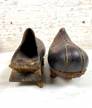 Load image into Gallery viewer, Chinese Wood Leather Metal Clogs 1900&#39;s
