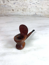 Load image into Gallery viewer, Vintage Wooden Toilet Pipe, Hinged Lid
